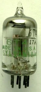 BY TECKNOSERVICE VÁLVULA DE RADIO ANTIGUA 6T4  MARCAS DIVERSAS NOS Y USADAS - Picture 1 of 1