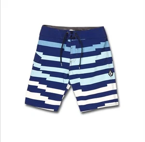 🏖 Volcom Boys Juxt Quarta Mod Boardshort Swim Trunks,BLUEPRINT 23🆕️ - Picture 1 of 4