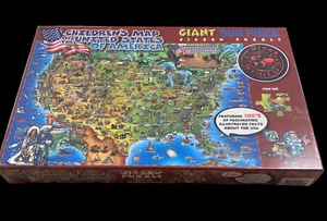 children’s map united states america 500 pc jigsaw giant puzzle NIP - Picture 1 of 4