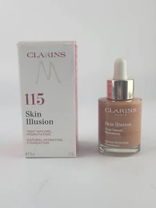 CLARINS SKIN ILLUSION NATURAL HYDRATING FOUNDATION 115 COGNAC - Picture 1 of 8