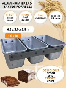 3 Stück L12 Brotform Pfanne Laib Aluminiumform Backen Ofengeschirr Backformen Küche - Bild 1 von 9