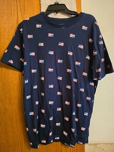 MEN'S MINI FLAG PRINT T SHIRT - XL - NWOT - Picture 1 of 3