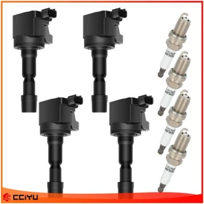 4 bujías de bobina de encendido para Honda Fit 2009 2010 2011 2012 2013 1,5 L L4 Foto 1 de 4
