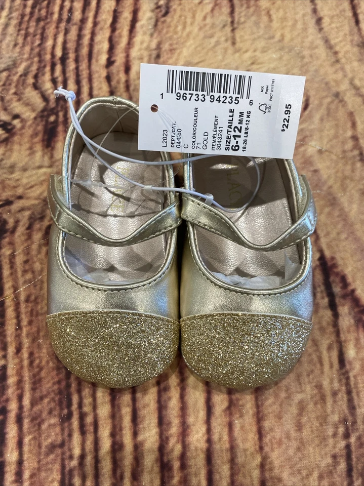 NWT The Childrens Place Sparkle Shoes Infant Size 6 - 12 Months - Image 1 of 4