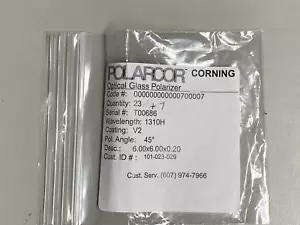 (1) pc1310nm Linear Polarizer 6mmx 6mmx 0.2mm Corning Polarcor Datacom Telecom - Picture 1 of 5