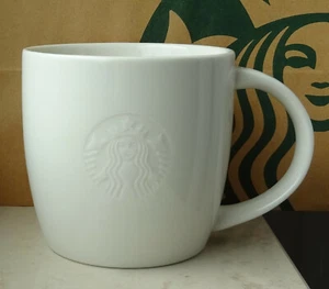 Tazza tazza Starbucks tazza laser logo sirene for here bianco venti 20 oz NUOVO - Foto 1 di 2