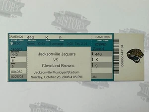 2008 Cleveland Browns at Jacksonville Jaguars Ticket 10/26/08 - Picture 1 of 1