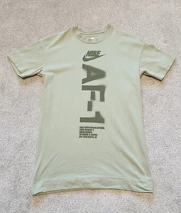 Nike AF1 Men’s T-Shirt Size S Relaxed Fit Beige Short sleeve Heavy Cotton Tee - Picture 1 of 12