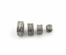 Diamond Spacer Beads 925 Sterling Silver Wheel Rondelles Diamond Findings Supply