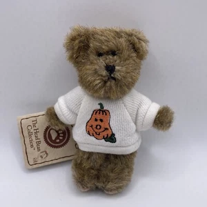 Boyds Bear Halloween 4” Thinkin’ of Ya series White Sweatshirt Pumpkin Boyd’s - Picture 1 of 5