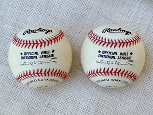 2 Vintage gepolsterte Kork Rawlings MLB offizieller Ball National League RO-N Coleman Jr. - Bild 1 von 6