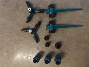 2 Pack Lawn Sprinklers for Yard Large Area, Adjustable 360° Rotating Water Sprin - Picture 1 of 6