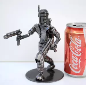 Jangot fett scultura in metallo ispirata a Star Wars rottami, regalo di laurea per figlio - Foto 1 di 12