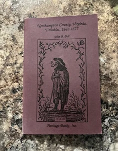 Northampton County Virginia Tithables 1662-1677 John B. Bell c. 1993 - Foto 1 di 6
