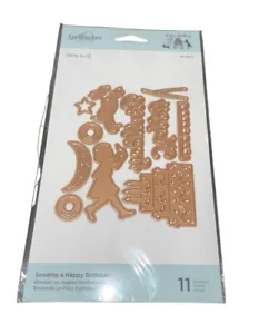 Shapeabilities Sending A Happy Birthday Etched Dies Happy by Sharyn Sowell - Picture 1 of 5