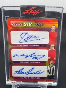 2022 Leaf Vivid 6 Auto - Berbatov, Shearer, Rooney, Dalglish, Fowler, Terry #1/1 - Picture 1 of 6