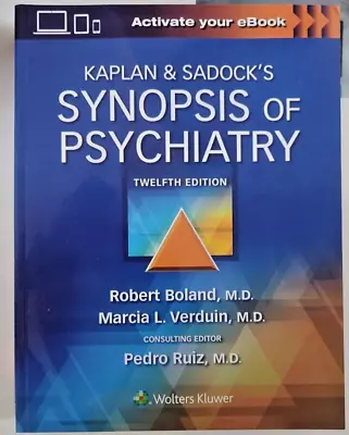 Kaplan & Sadock’s Synopsis of Psychiatry 12th Edition|