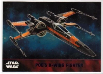 2015 Topps Star Wars The Force Awakens Series 1 Purple #58 Poe's X-Wing Fighter - Image 1 of 2