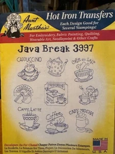 VINTAGE TANTE MARTHAS HOT IRON TRANSFER PATTERN - JAVA BREAK - 3997 - Bild 1 von 1