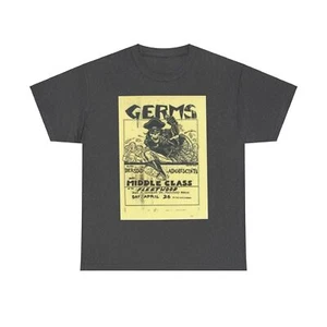 Germs Vintage Punk Rock Flyer Unisex Heavy Cotton Tee - Picture 1 of 9