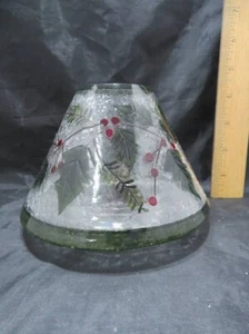 Yankee Candle Topper Crackel Glass Holly Berry 4 " x 6" - Picture 1 of 6