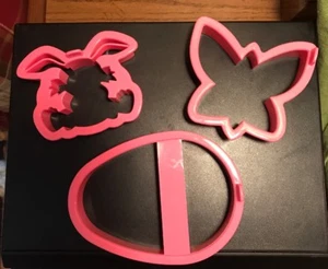 (3) OSTERHASE SCHMETTERLING EI kleine Plätzchen Keks Kunststoff 2,5" Ausstecher - Bild 1 von 6