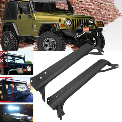 Soportes de montaje aptos para barra de luz LED recta de 52" para Jeep Wrangler TJ LJ 1997-2006 Foto 1 de 4