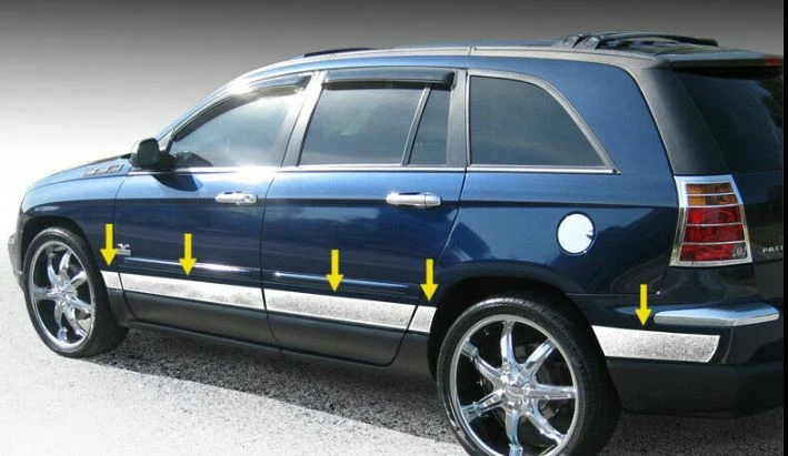  Moldura de paneles basculantes de acero inoxidable para Chrysler Pacifica 2004-2008 Foto 1 de 1