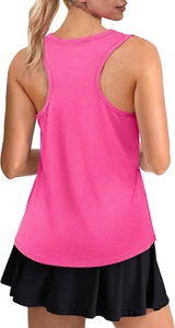 Womens Workout Tops Sleeveless Racerback Lightweight Active Tennis Yoga Shirts A - Picture 1 of 20