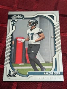 2022 Panini Absolute Football Nakobe Dean Rookie RC #187 Philadelphia Eagles - Picture 1 of 2