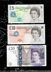 Set of [3] Banknote # Bank of England # ANDREW BAILEY # Paper Money - Picture 1 of 2
