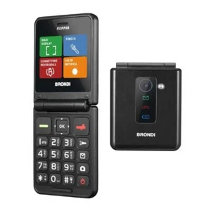 BRONDI FLIPPER (NERO) - TELEFONO CELLULARE SENIOR - Foto 1 di 1