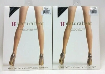 2 x Pantimedias Naturalizer Perfectamente Impecables Transparentes (Transparentes a la Cintura) Negras Talla B Foto 1 de 4