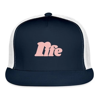 Vintage Life Inspired Aesthetic . Retro Minimalist Fashion Trucker Hat - Image 1 of 4