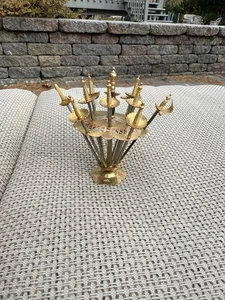Vintage alter Toledo Cocktail Zahnstocher Ständer mit 12 Zahnstocher Schwertern - Bild 1 von 5