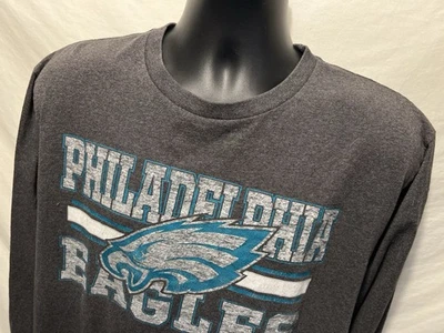 Ropa del equipo de la NFL para hombre talla 2XL Philadelphia Eagles L/S camiseta gris 🦅🦅🦅 B3 Foto 1 de 4