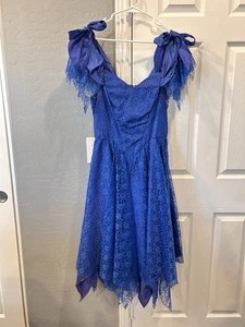 Vintage JC Penney’s 1980s Royal Blue Prom Dress w/Lace Accents Sz. 9/10 - Picture 1 of 11