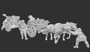 WWII German Limber for LeFH 1840 Various Scales Historical Wargaming - Picture 1 of 7