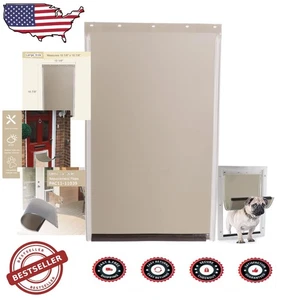 Pet-Safes Compatible Large Pet Door Flap - Gray, Durable TPU, Easy Screw Install - Picture 1 of 9
