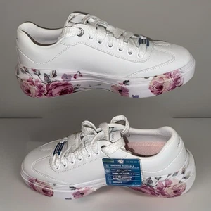 🌸 Zapatillas Skechers Court & Classics Plataforma Floral Blanco Rosa 185062 Talla 7.5 M - Imagen 1 de 9
