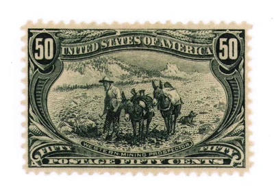 1898 US SC 291 50c Western Mining Prospector, Trans-Mississippi MLH F/VF - Image 1 of 3