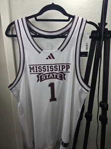 Camiseta deportiva Adidas NCAA para hombre Mississippi State Bulldogs #1 hogar mediana - Imagen 1 de 6