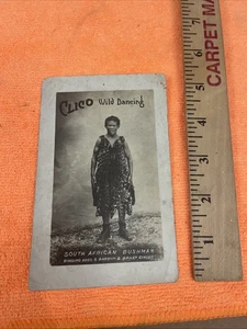 c1910s cartolina firmata CLICKO Wild Dancing sudafricano Bushman Circus - Foto 1 di 4