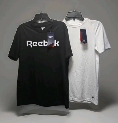 Новый с ярлыками 2 Reebok женские футболки, футболка размер маленький, 1 белый, 1 черный - Изображение 1 из 4
