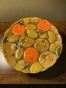 Vintage Inarco Japan Servierplatte 1960 "Orange Spice" Zitrone und Orange Design Boho - Bild 1 von 2