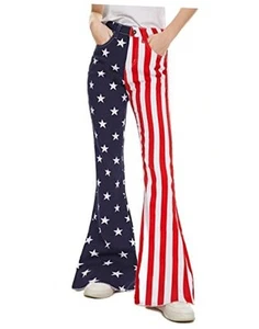 Bell Bottom Jeans for Women High Waist Stretch Denim Slimming Flared 6 Red - Picture 1 of 7