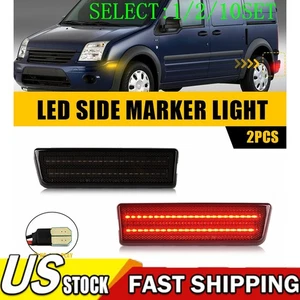 Smoked Red LED Rear Bumper Side Marker Light For 10-13 Ford Transit Connect 1~10 - Picture 1 of 23