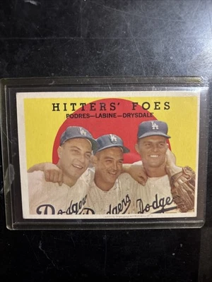 1959 Topps - Don Drysdale, Johnny Podres, Clem Labine #262 espalda gris Foto 1 de 4