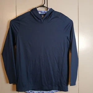 Gram Luxe Men's Blue "Large" Hoodie Pullover Golf Light Weight Strech (0363P3) - Picture 1 of 9
