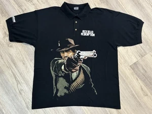 GameStop Red Dead Redemption Employee Polo Shirt Mens XL Black Promo Rare - Picture 1 of 7